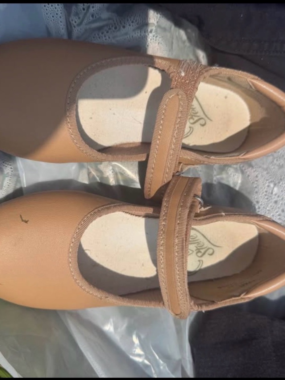 Girls Tan Tap Shoes